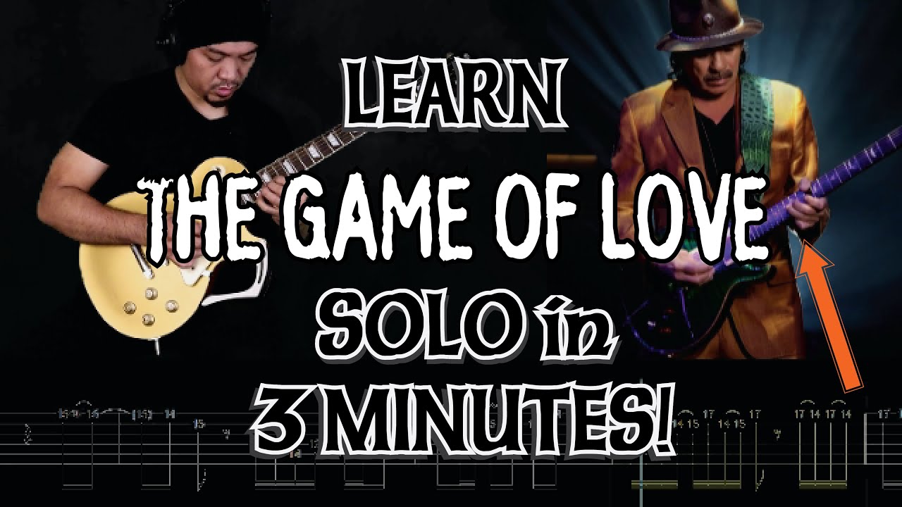HOW TO PLAY Santana The Game Of Love Guitar Solo with Tabs (Direct and Concise)