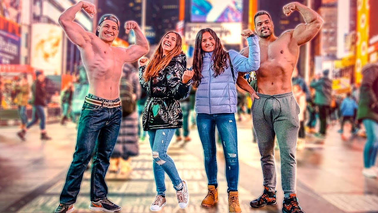 DESAFIO SEM CAMISA! CRIAMOS TUMULTO EM NOVA YORK *TIMES SQUARE*