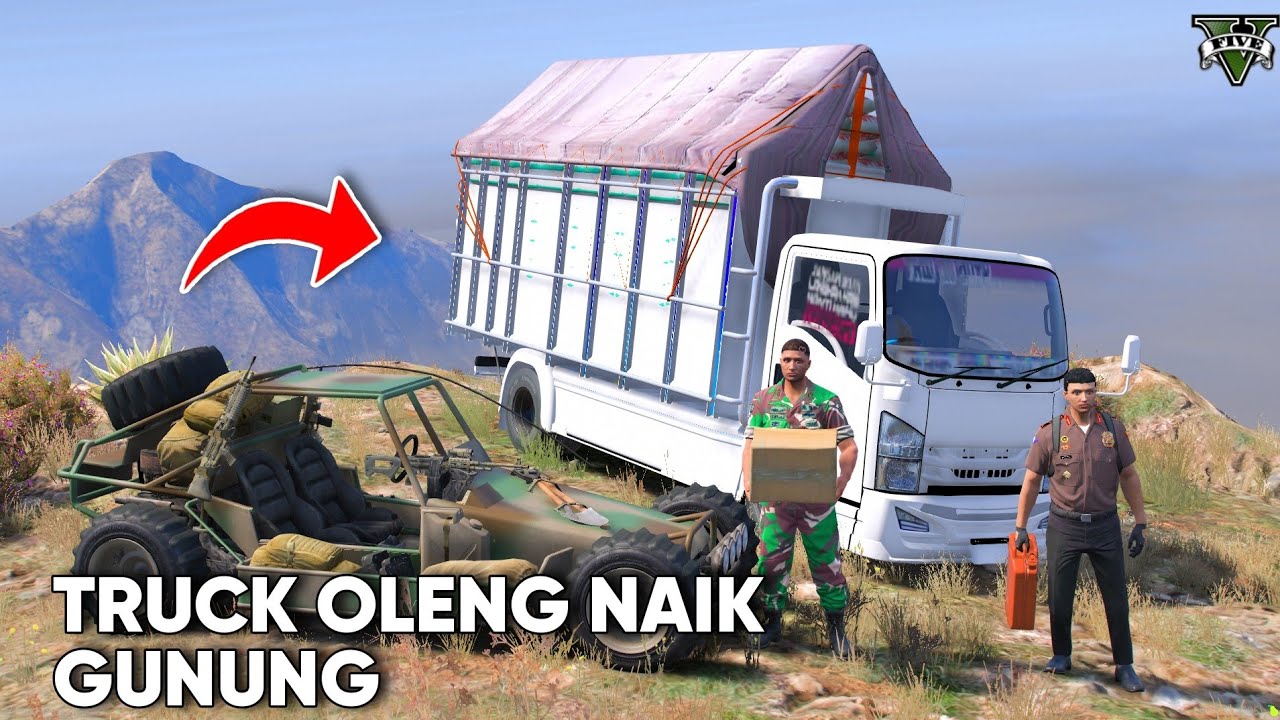 Bambang Kawal Truck Oleng Naik Gunung Tinggi & Terjun Payung di GTA 5