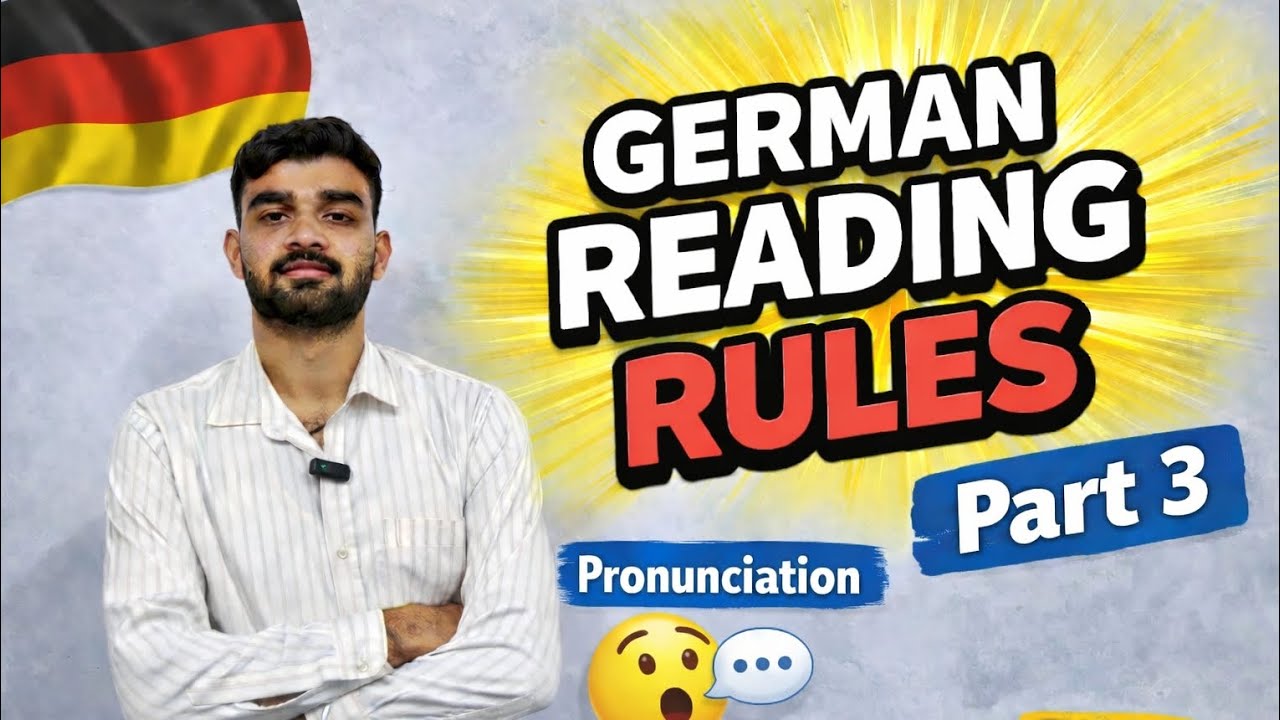 German Reading Rules class 3 Part 3 :- how to pronounce German words... 