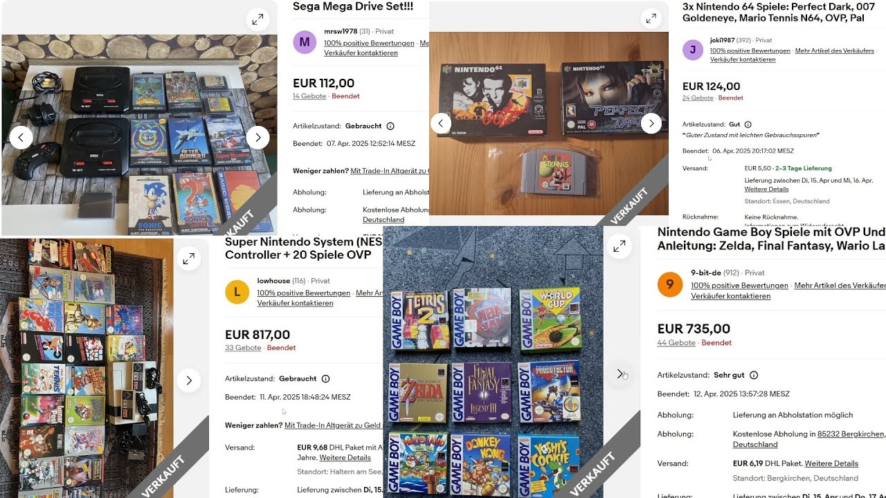 Ebay Retro Games Marktübersicht und Preisentwicklung - Folge 3 - Konvolut oder doch lieber einzeln?