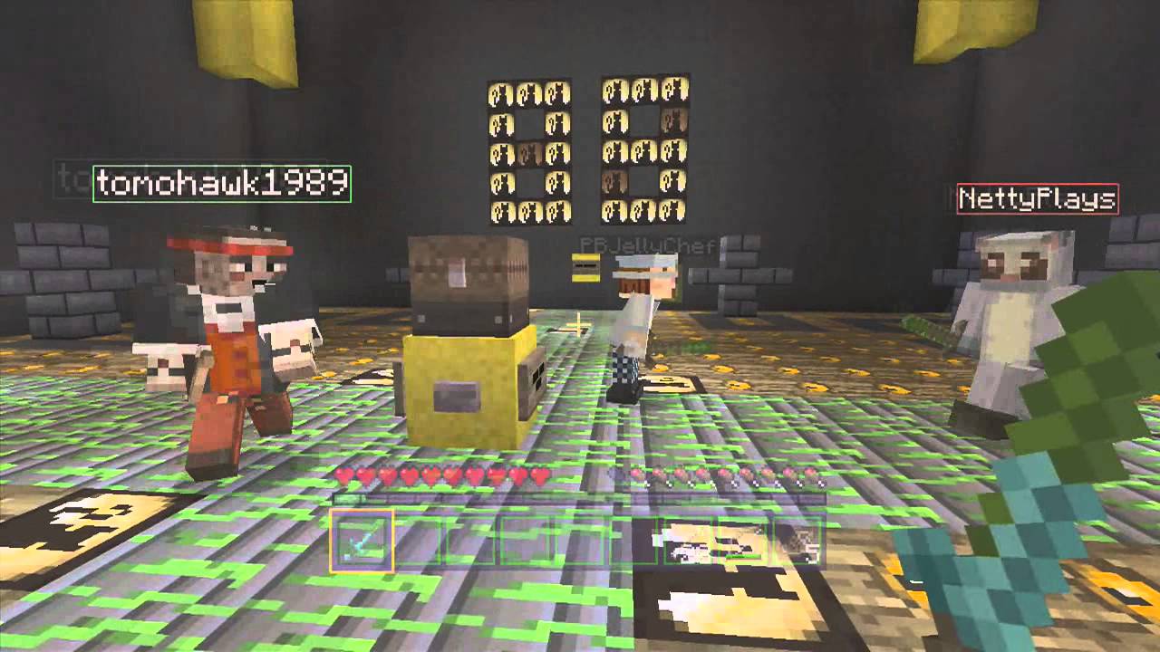Minecraft Xbox - Graveyard Defense W/ NettyPlays, PBJellyChef, & TomoHawk - Part 2