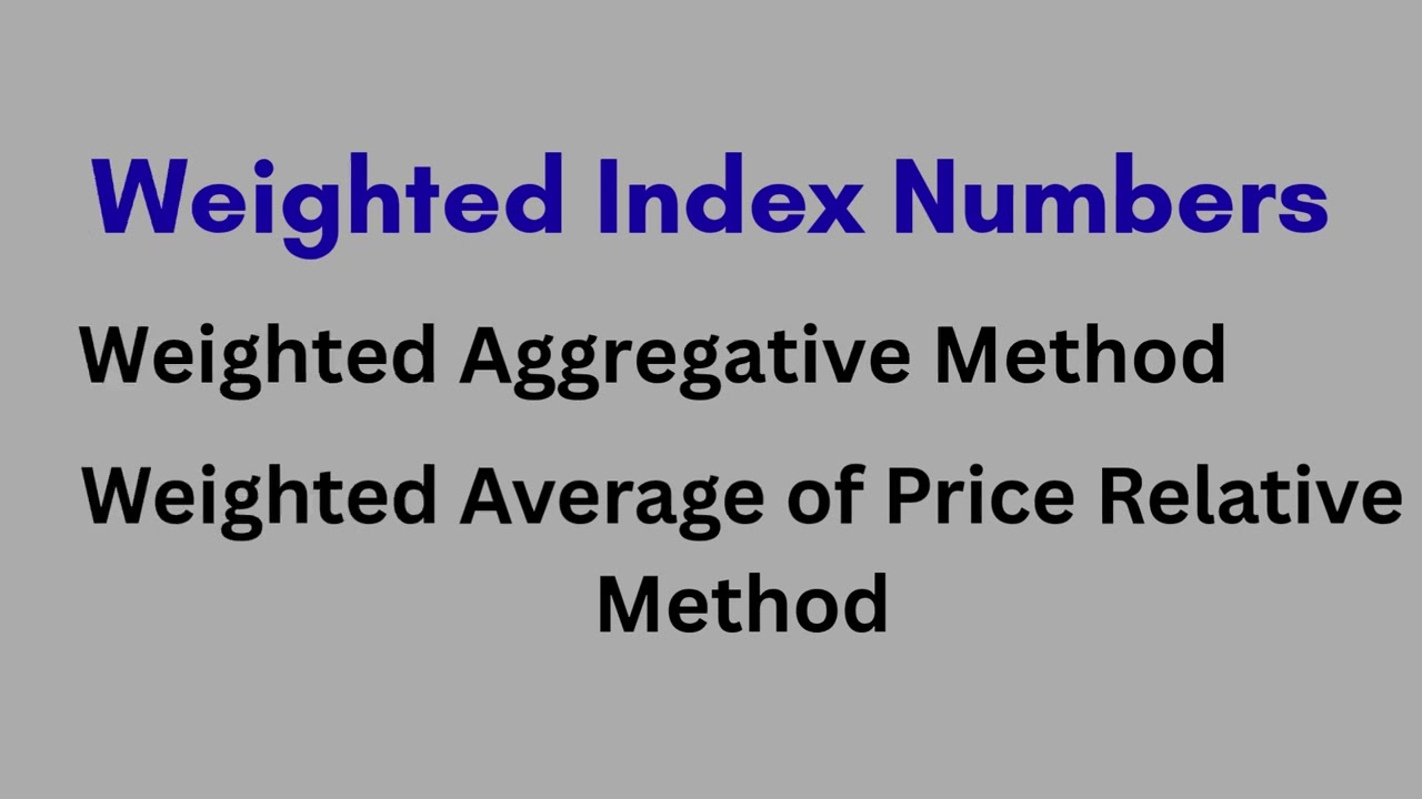 Index Numbers (