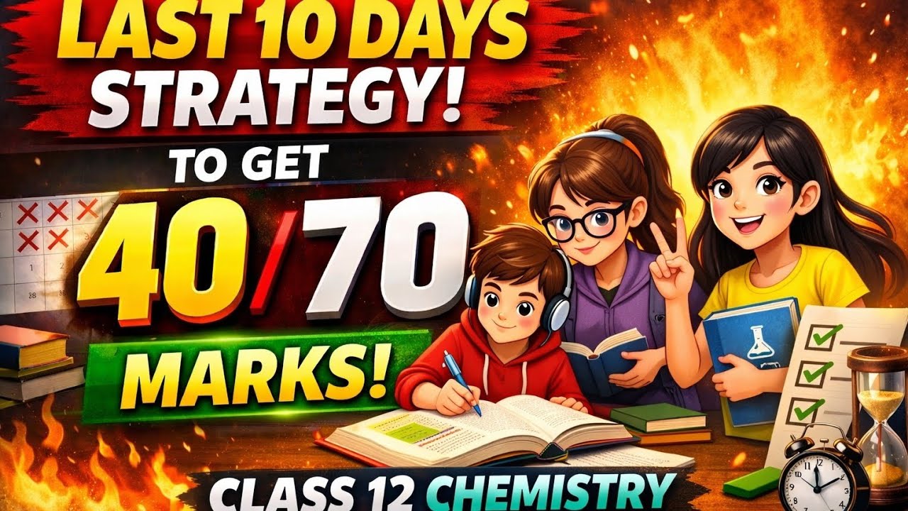 Complete strategy to get minimum 40 marks out of 70 in boards class12 chemistry 
