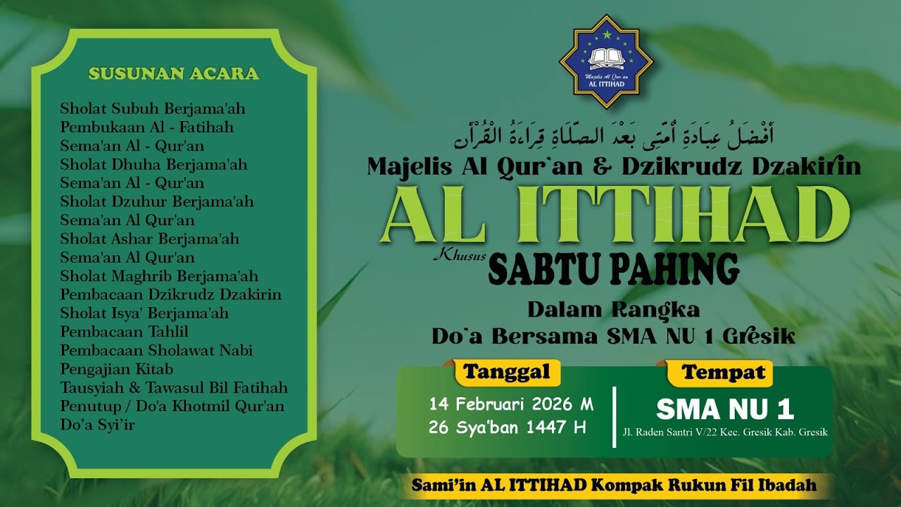 🔴LIVE-Majelis Al Qur'an & Dzikrudz Dzakirin 