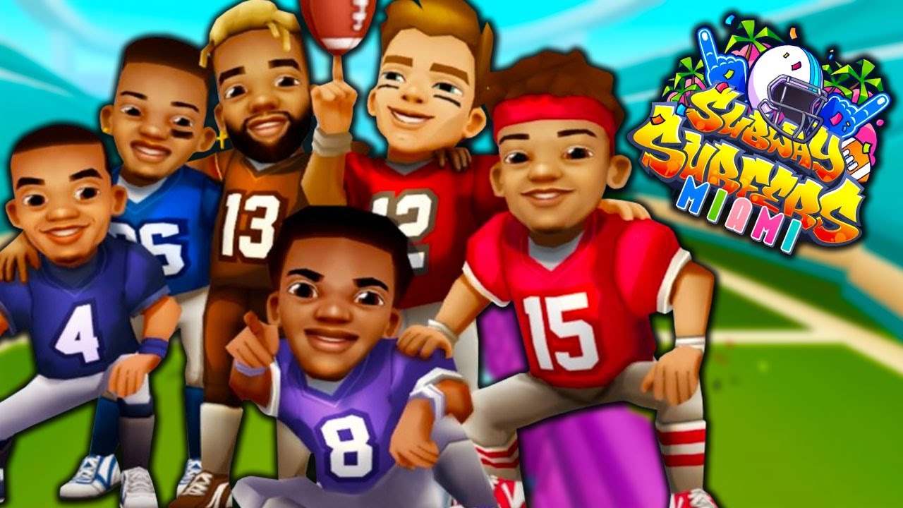 Subway Surfers Miami 2020 com Futebol Americano da NFL