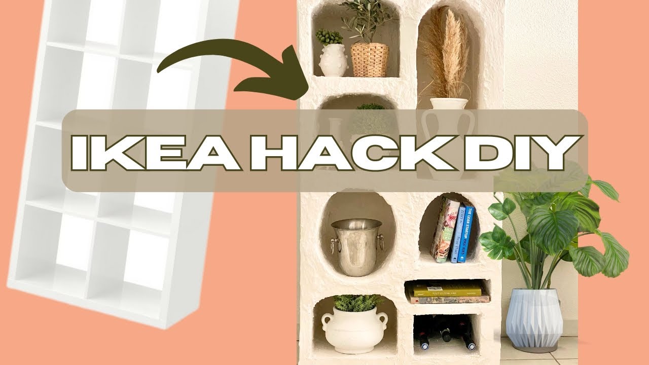 IKEA Hack Kallax Transformation DIY Organic Shaped Bookshelf #ikeahack #diy #homedecor #upcycling