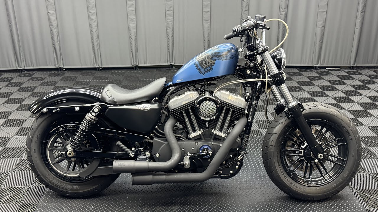 SOLD OUT!!2018年モデル XL1200X 青 ＊4,613km 115周年カラー 重カスタム ECUチューニング エアクリ等多数 カスタム100万相当 諸費用込189.99万 ケーズバイク