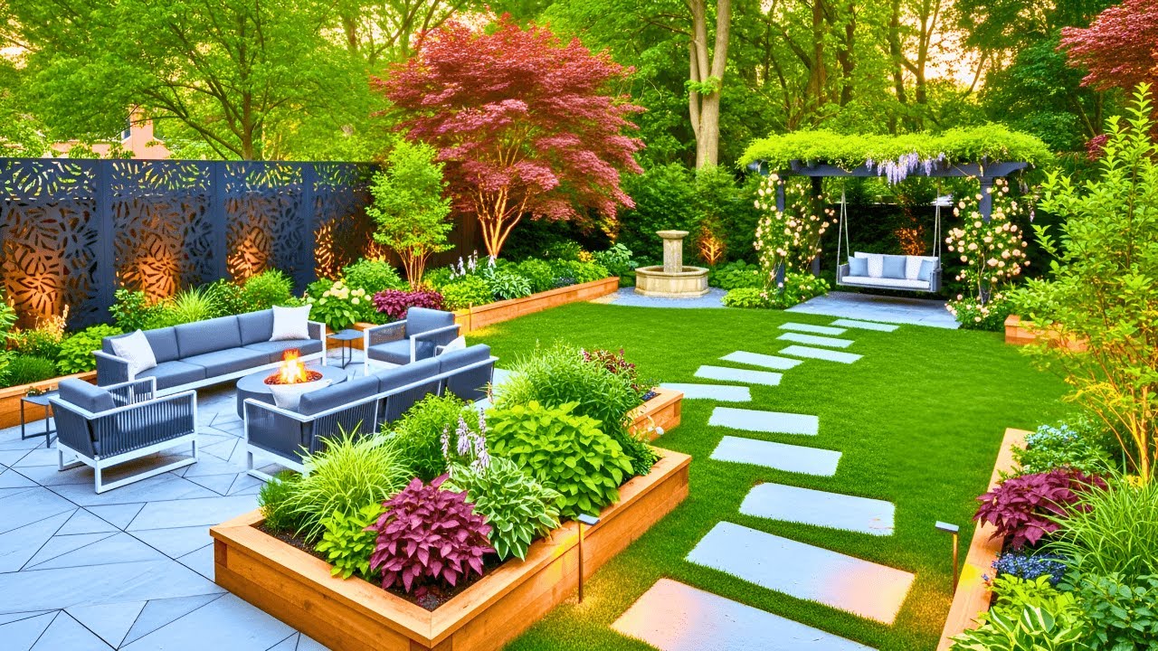 Cool Large Backyard Garden Landscaping Ideas: Low Maintenance Designs, Paths, Patios & Lighting Tips