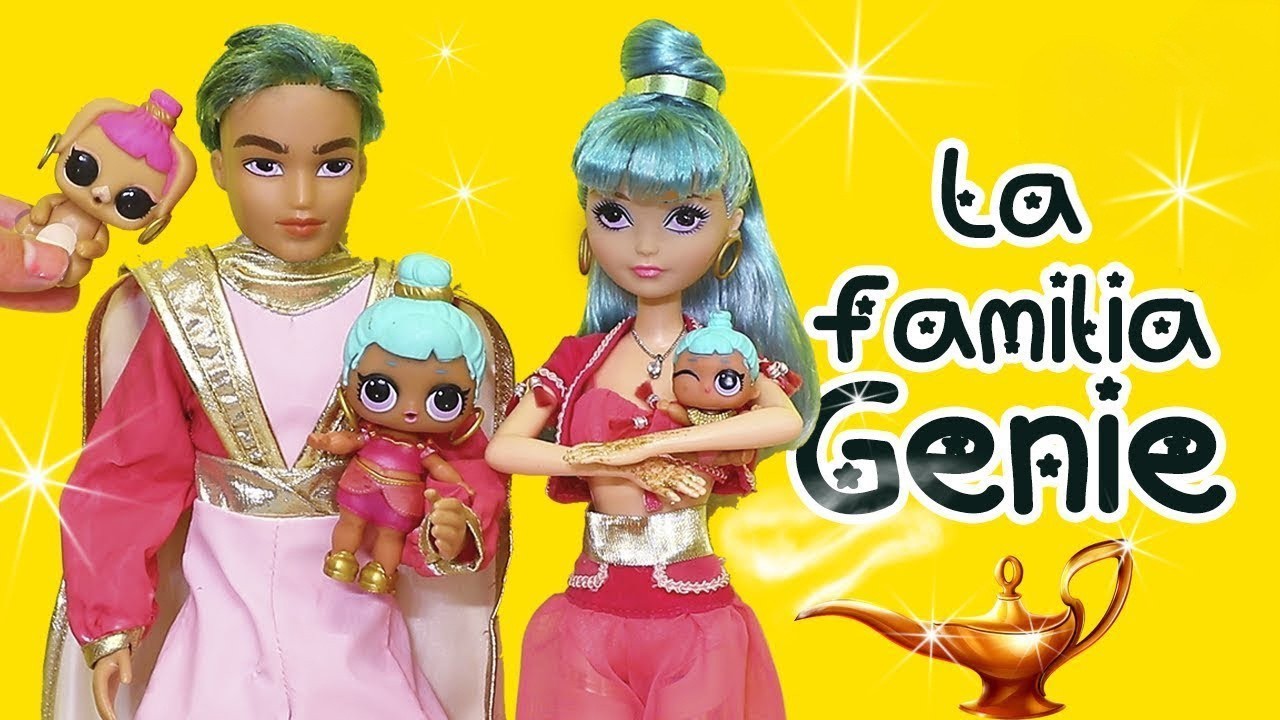 La familia LOL Genie y el conejito cambia color | Muñecas y juguetes con Andre