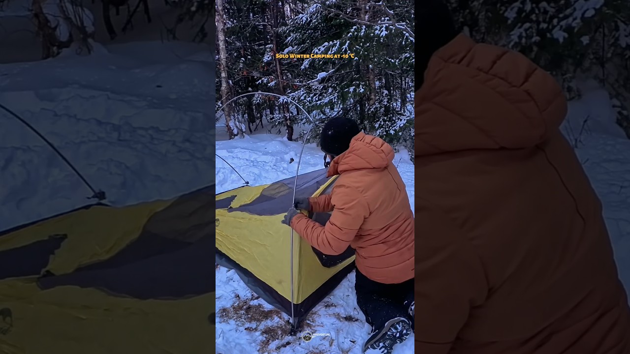 Solo Winter Camping at -10°C ❄️⛺️  