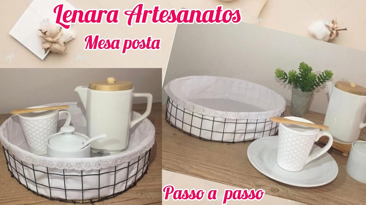 Faça você mesmo cesto aramado com forro (tudo feito manualmente) #diy  