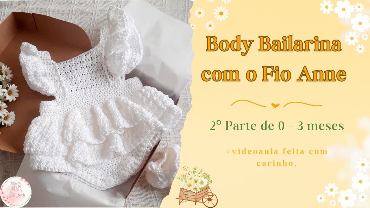 Body Bailarina com o Fio Anne - 2&ordm; Parte - 0 a 3 meses