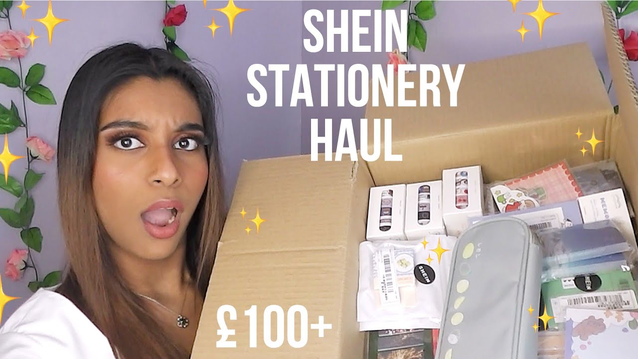 HUGE UK SHEIN STATIONERY HAUL + discount code | Elvia Kiara