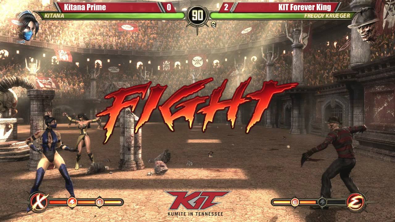 MK9 @ KIT15 - Китана Прайм (Китана) против КИТ Форевер Кинг (Фредди Крюгер) [720p/60fps]