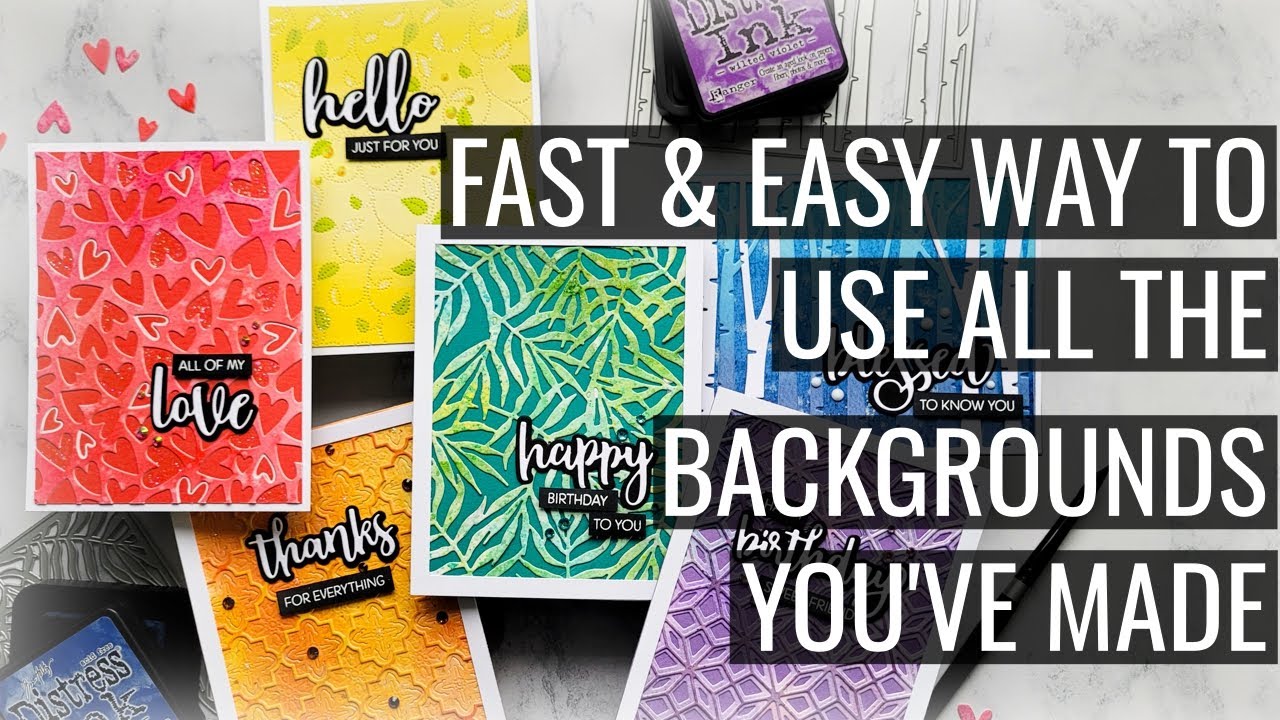 Fast & Easy Way to Use The Backgrounds You've Made: Christmas Clean Up