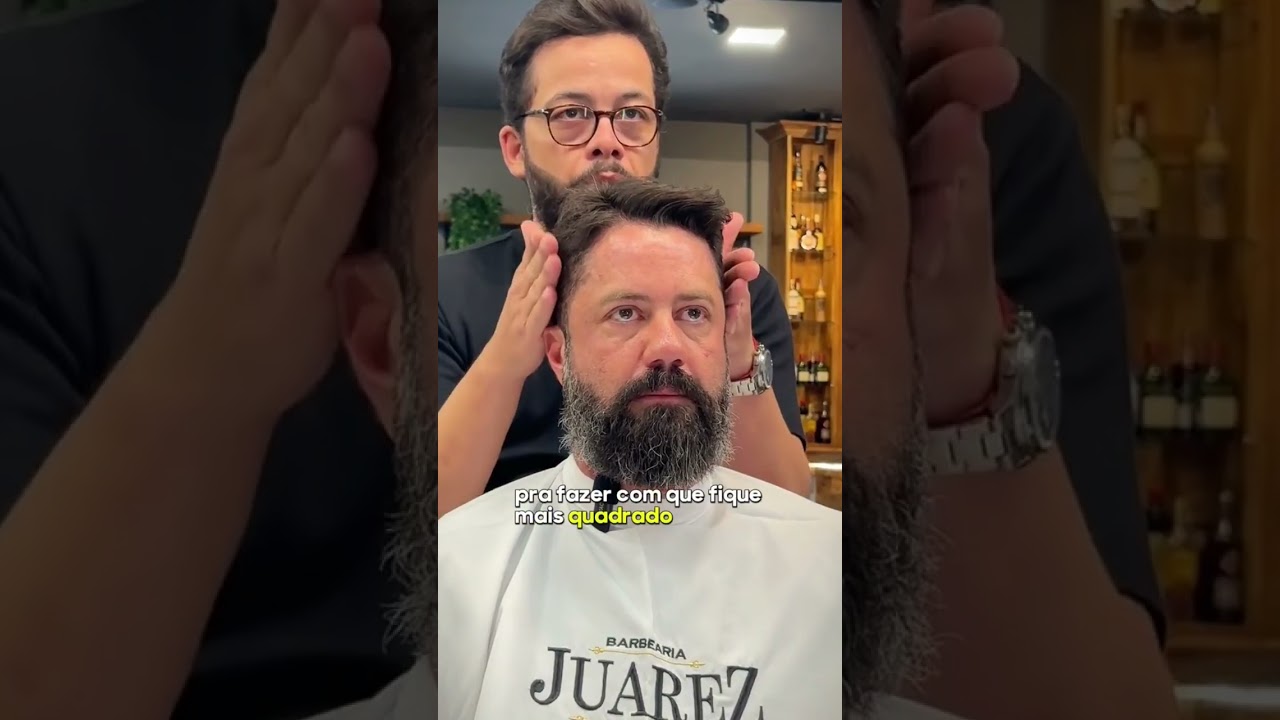 Formato de rosto, rosto quadrado, barba lenhador
