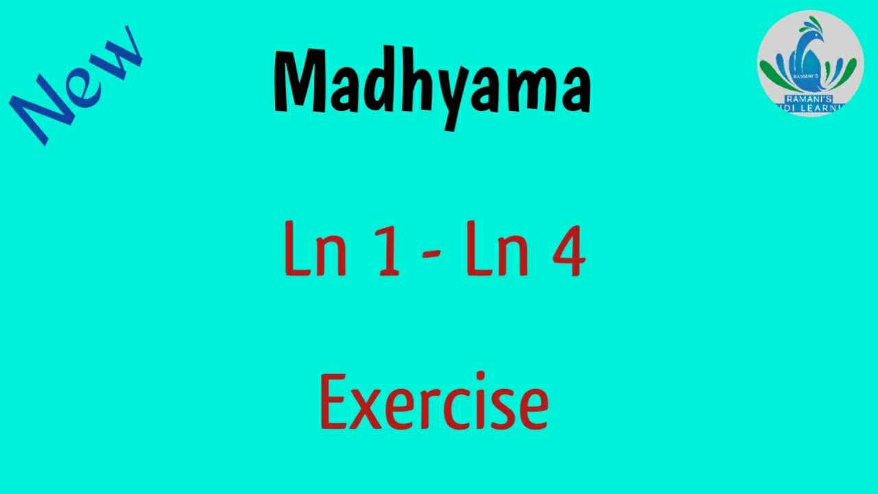 New Madhyama / Lesson 1 - Lesson 4 / Exercise / One Marks / Explanation in Tamil.