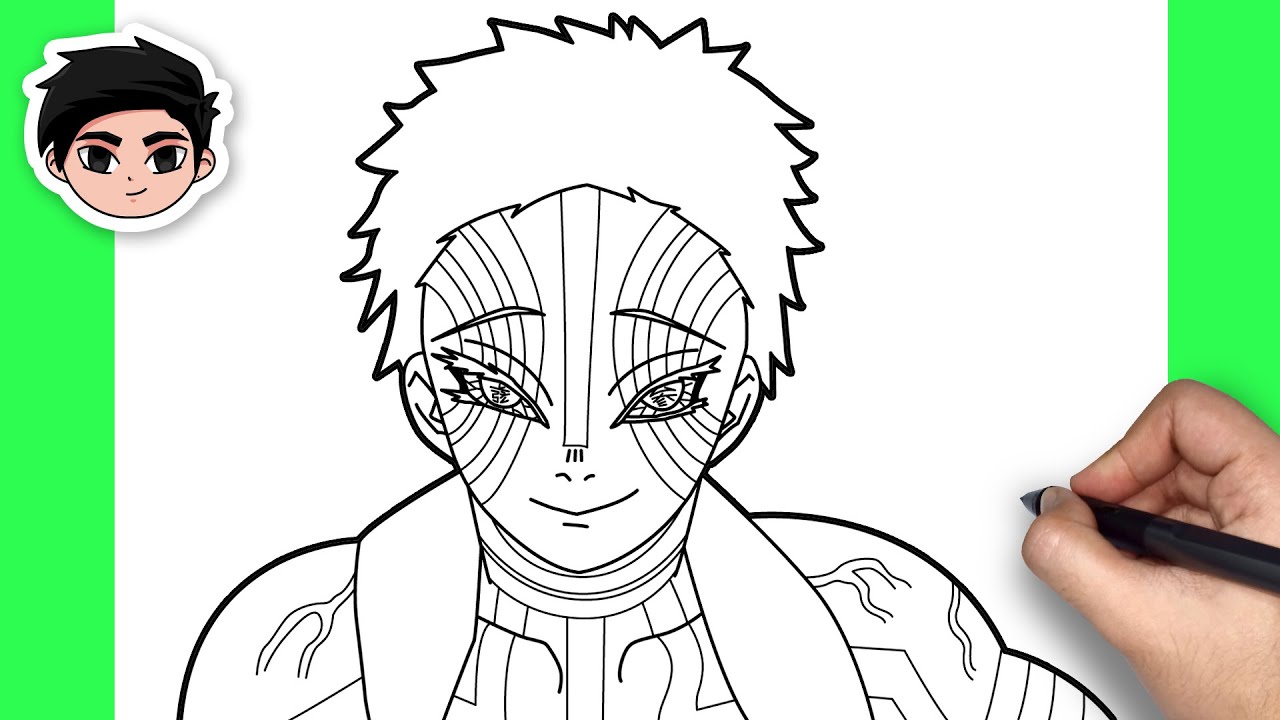 Como Desenhar Akaza (Demon Slayer)
