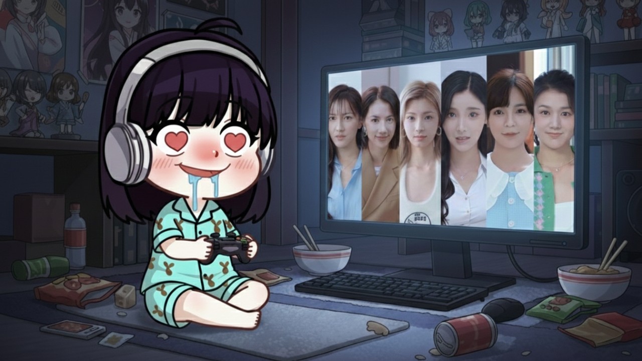 중국 실사 미연시를 해봤는데.. [젠장! 미녀들한테 포위당했어!]