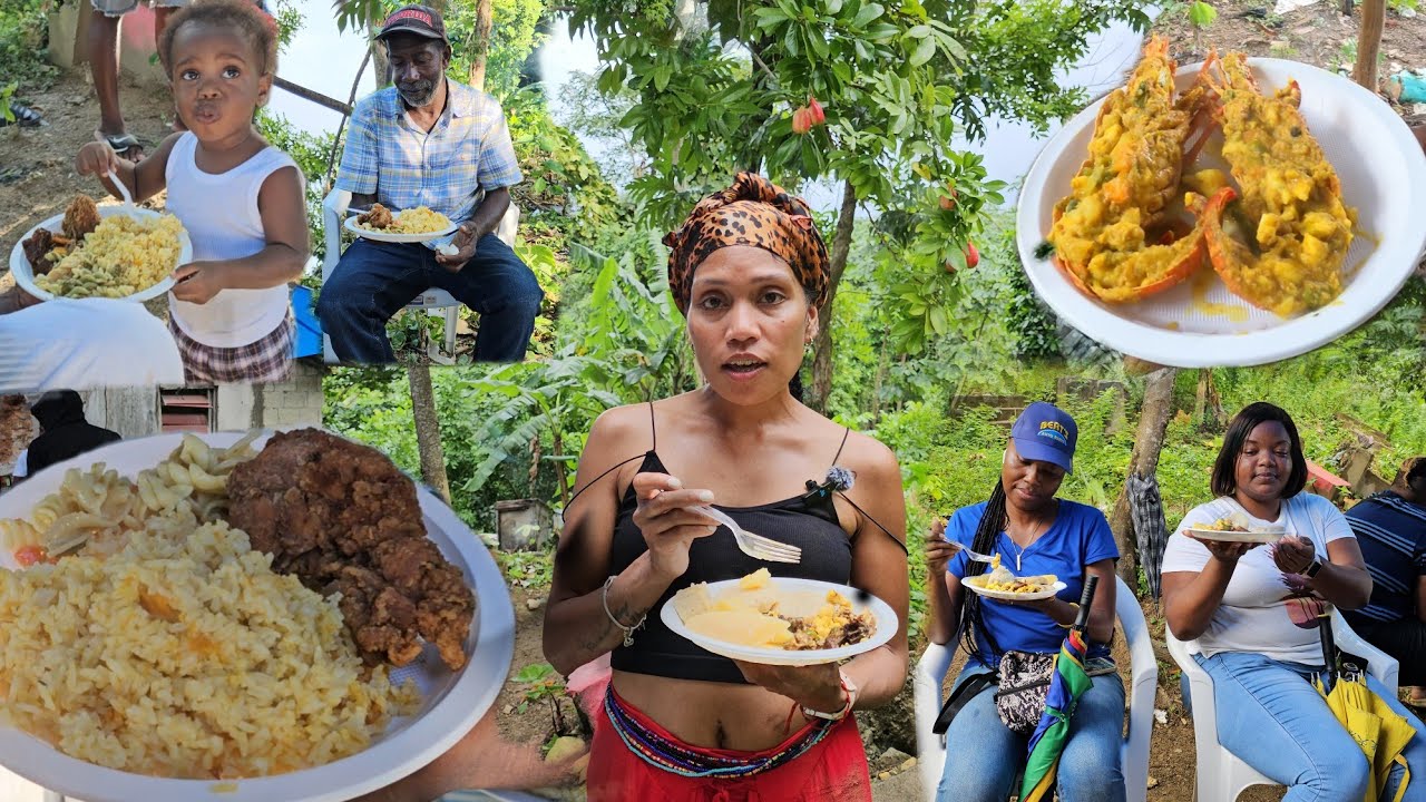 Biggest Cookout for my New York Guests| Fry Chicken|Stew pork|Curry lobster| pumpkin & carrtot rice