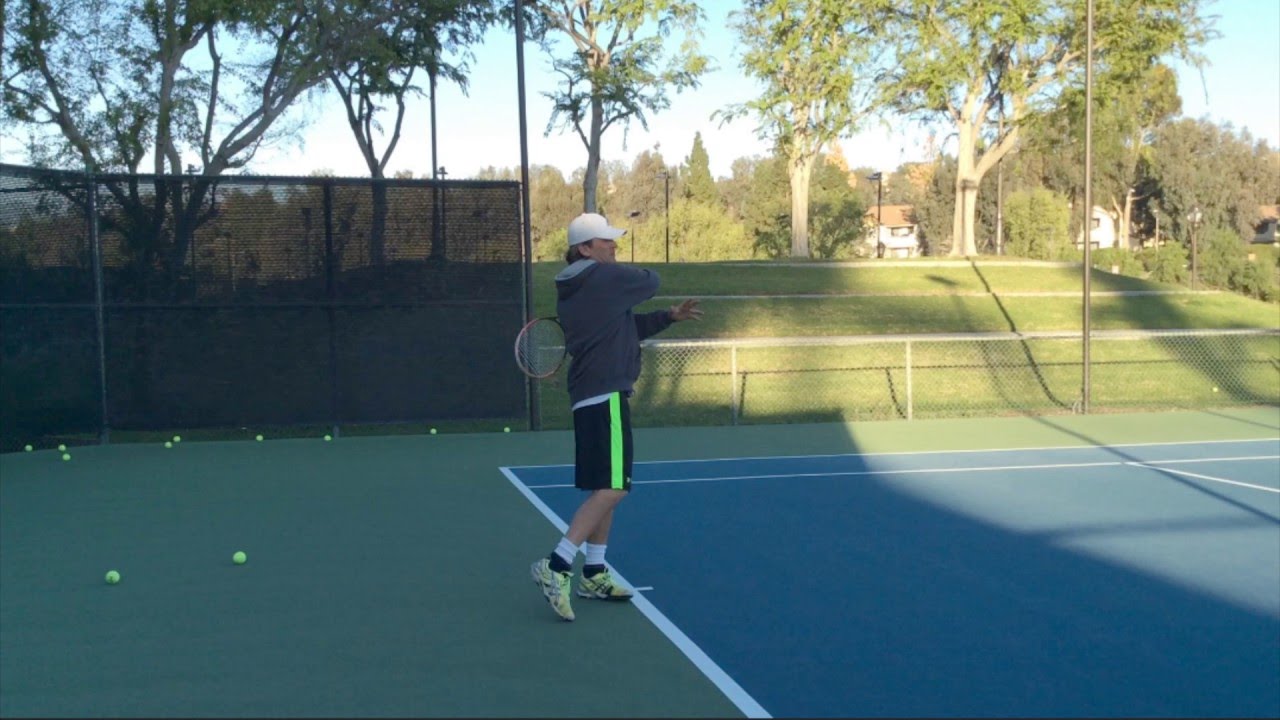 Coach Fredde at Rancho Niguel Tennis.  Forehand 