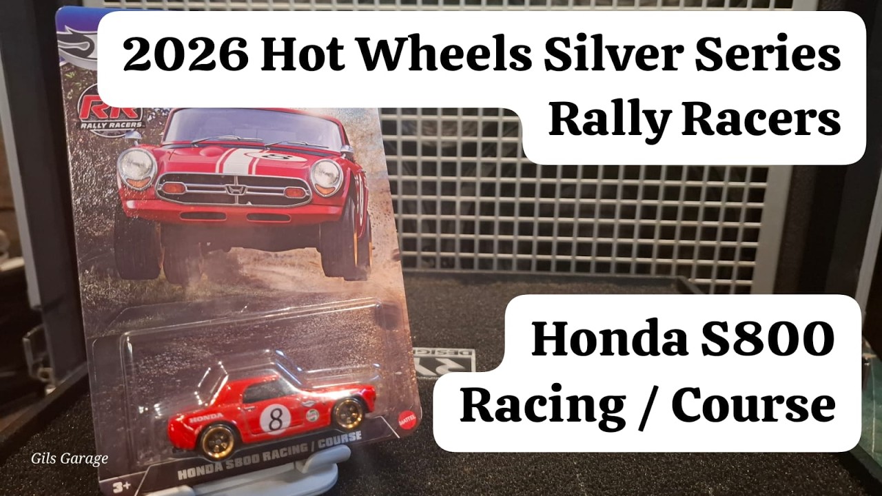 2026 Hot Wheels Silver Series Rally Racers Honda S800 Racing / Course