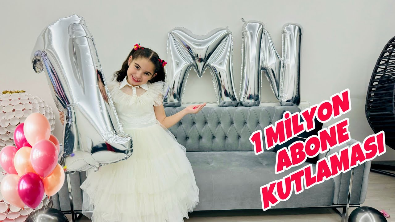 ELİF SİNEME 1 MİLYON ARKADAŞ OLDUK SÜRPRİZ PARTİSİ YAPTIK !! @elifsinemtv #elifsinem