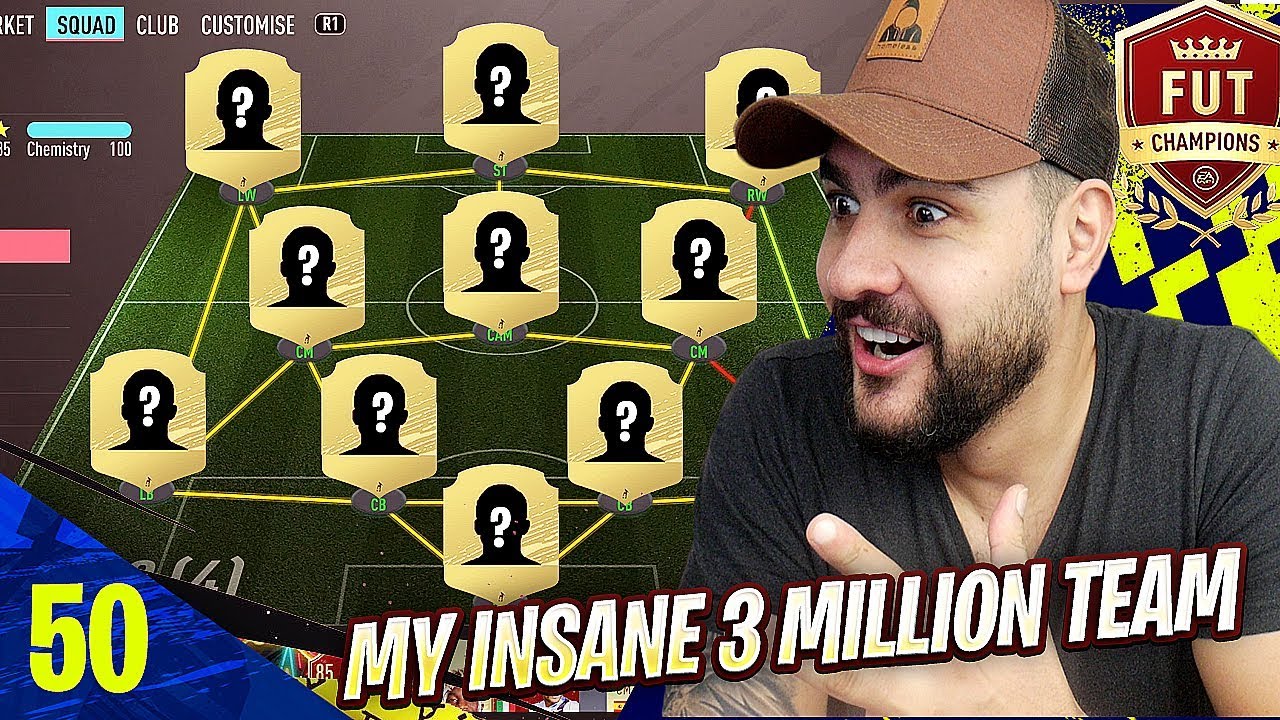FIFA 20 MY NEW INSANE 3 MILLION COINS TEAM FOR FUT CHAMPIONS in ULTIMATE TEAM! BEST 3 MILLION SQUAD