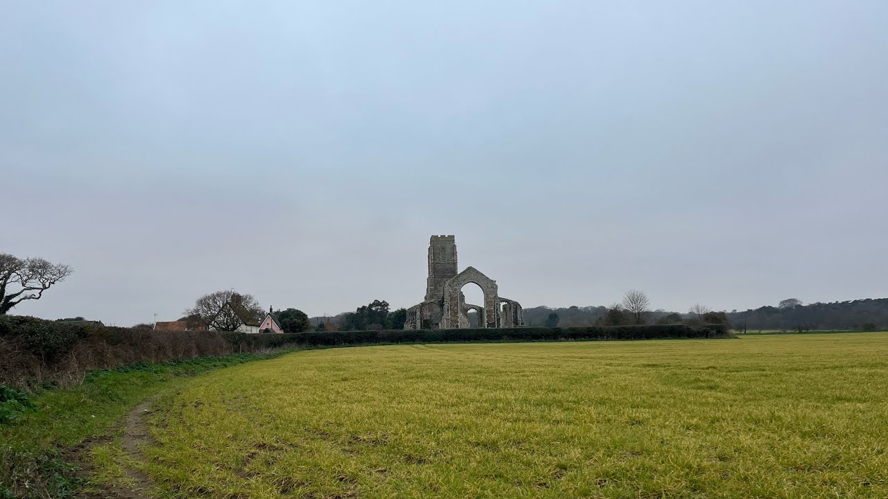 A winters Beach combing at Covehithe in Suffolk.