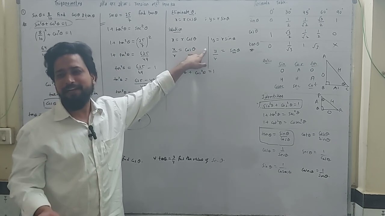 TRIGONOMETRIC | Class 10 Maths 2 | Board Paper Solution |Geometry Solution 