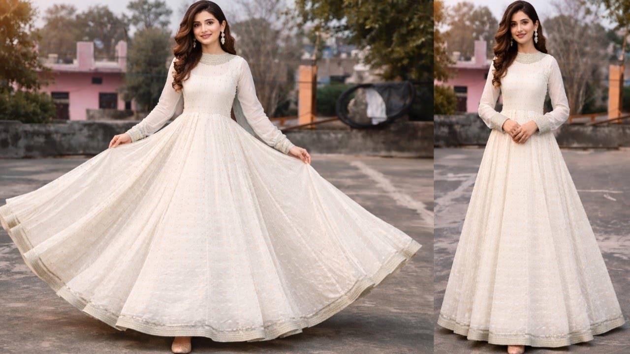 Anarkali Suit Cutting And stitching | Anarkali Kurti | Long Anarkali Frock | Anarkali Dress Step by 