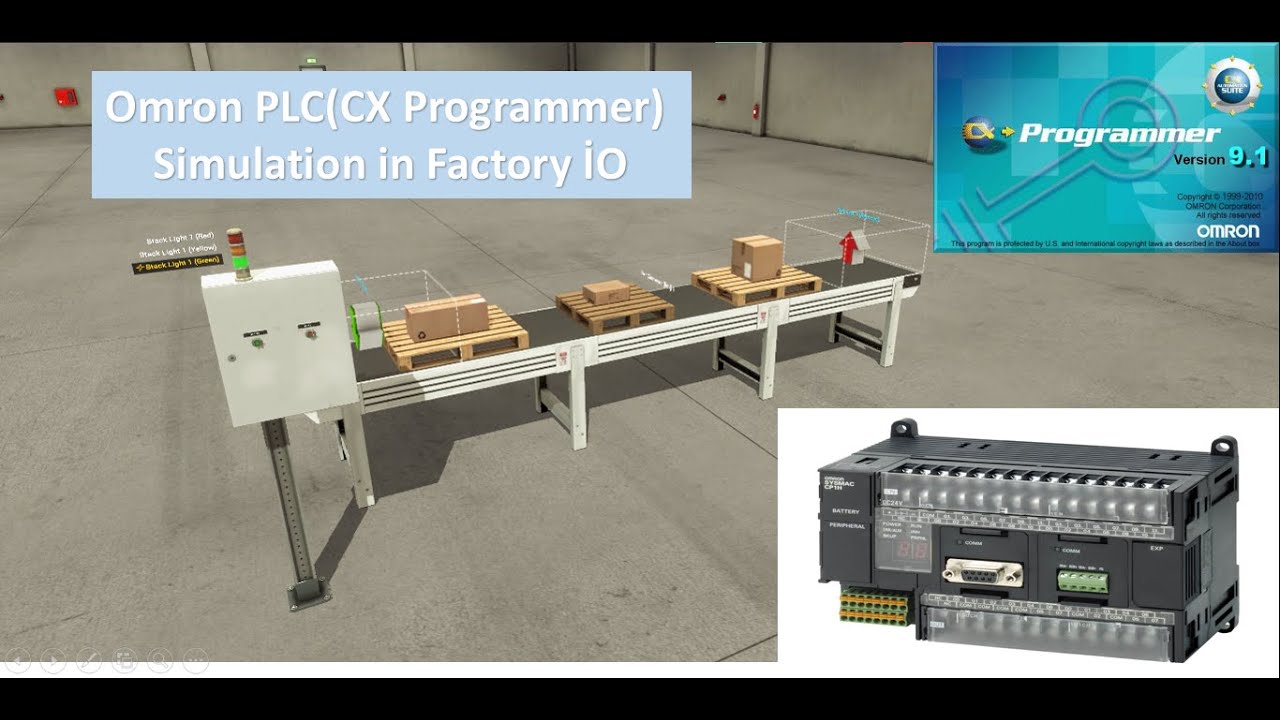 Omron PLC(CX Programmer) Simulation in Factory İO with CX OPC Server