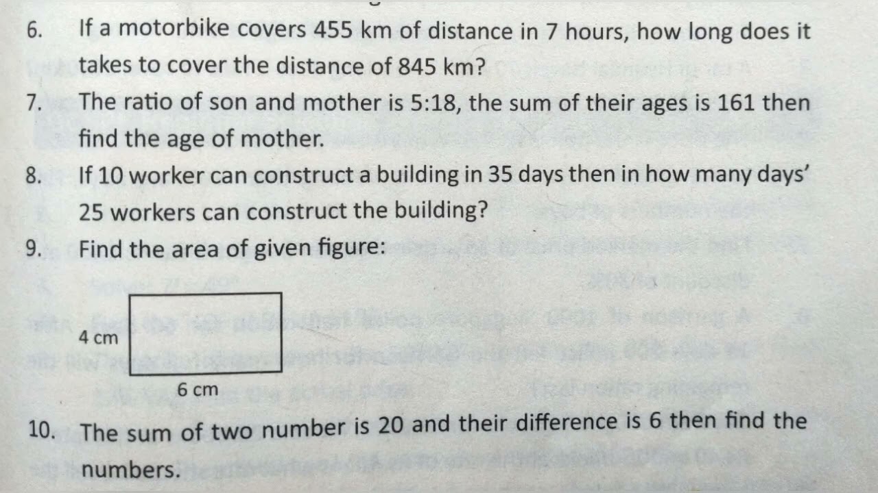 Singapore police force Math Practice Questions.(Set 1)