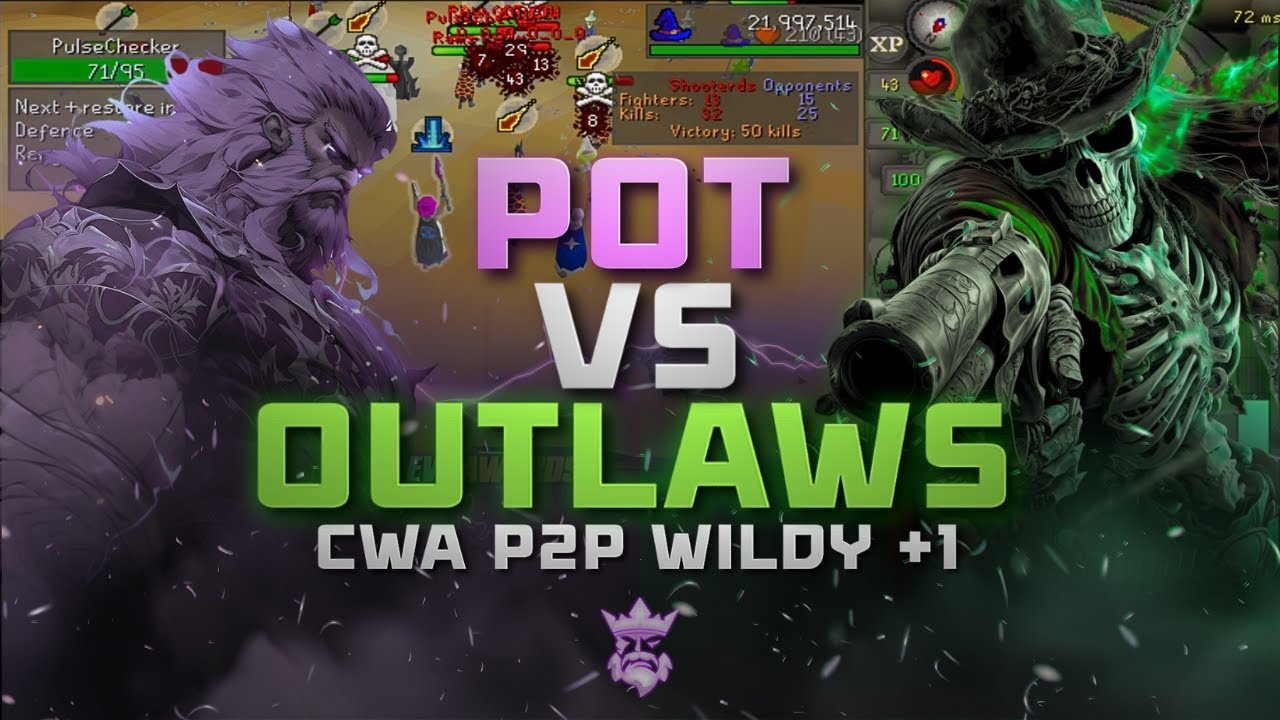 OSRS - [PoT] PURES OF TODAY vs. OUTLAWS [15v15] CWA P2P WILDY +1 FT50 [NO DEATH POV]