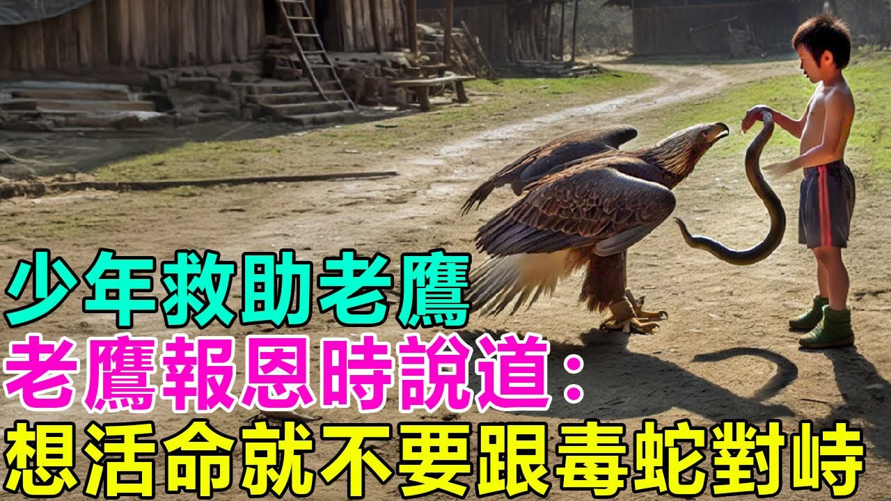 民間故事：少年救助老鷹，老鷹報恩時說道：想活命就不要跟毒蛇對峙