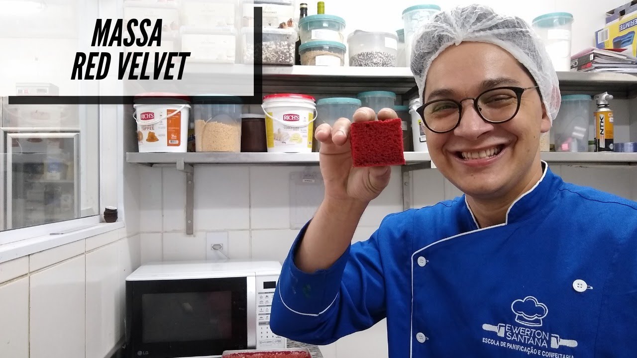 Receita da Massa do Bolo Red Velvet | Chef Marcos Aurélio