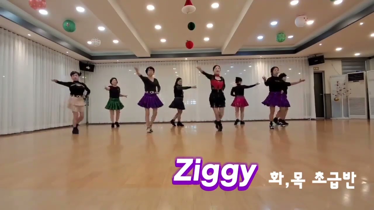 Ziggy line dance  // Absolute Beginner 지기  라인댄스  : 💃 화 목 초급반