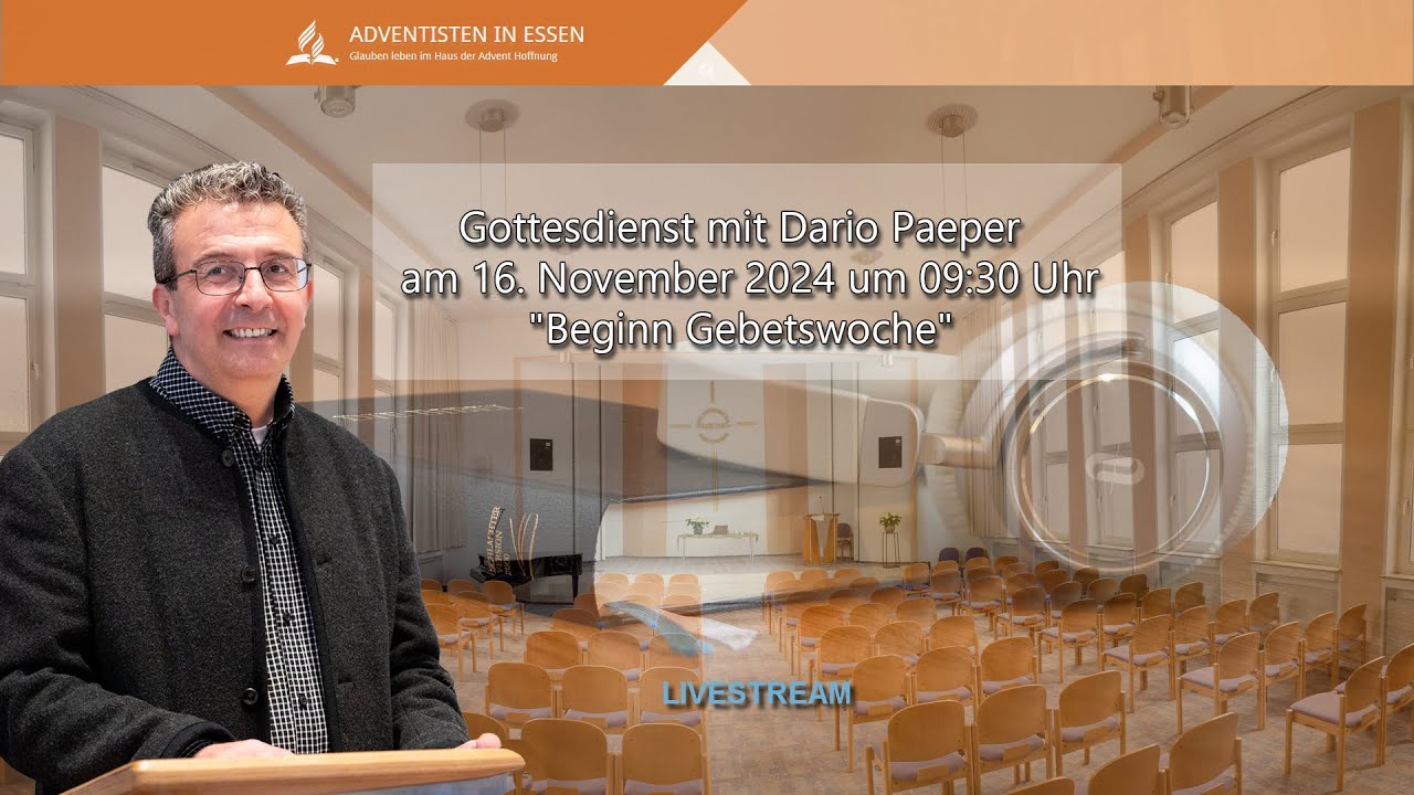 Gottesdienst mit Dario Paeper am 16. November 2024 um 09:30 Uhr