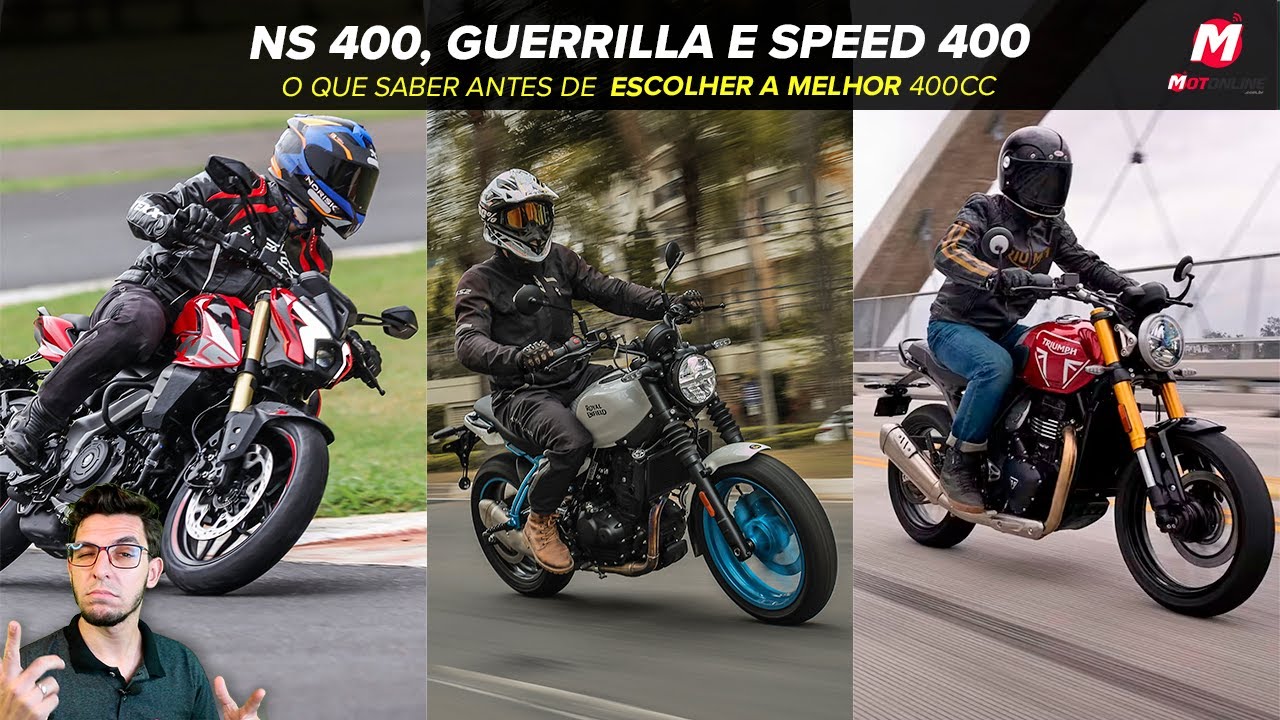 NS400Z vs Guerrilla 450 vs Speed 400: Qual a Melhor Moto de 40 Cavalos por R$ 30 Mil?