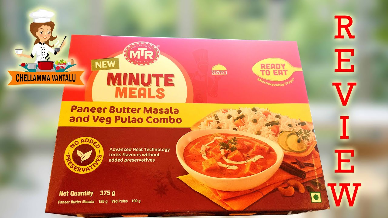 MTR |  MINUTE MEALS | PANEER BUTTERMASALA - VEG PULAO COMBO | REVIEW
