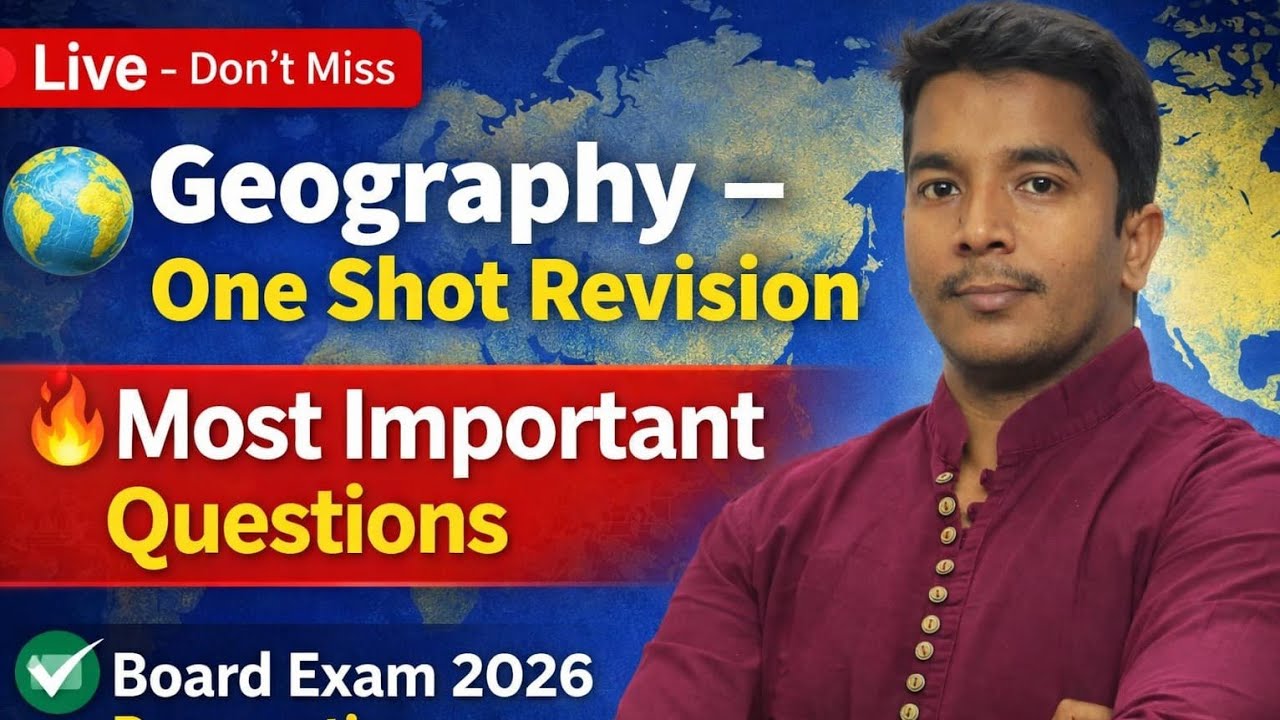 geography one shot revision & most important Questions