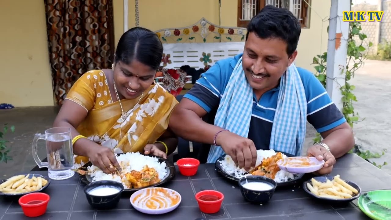 KAJU PANNER CURRY#FRENCH FRIES#CHAPATHI#EATING CHALLENGE#mktvvarshini #eatingchallenge  MKTV VLOGS