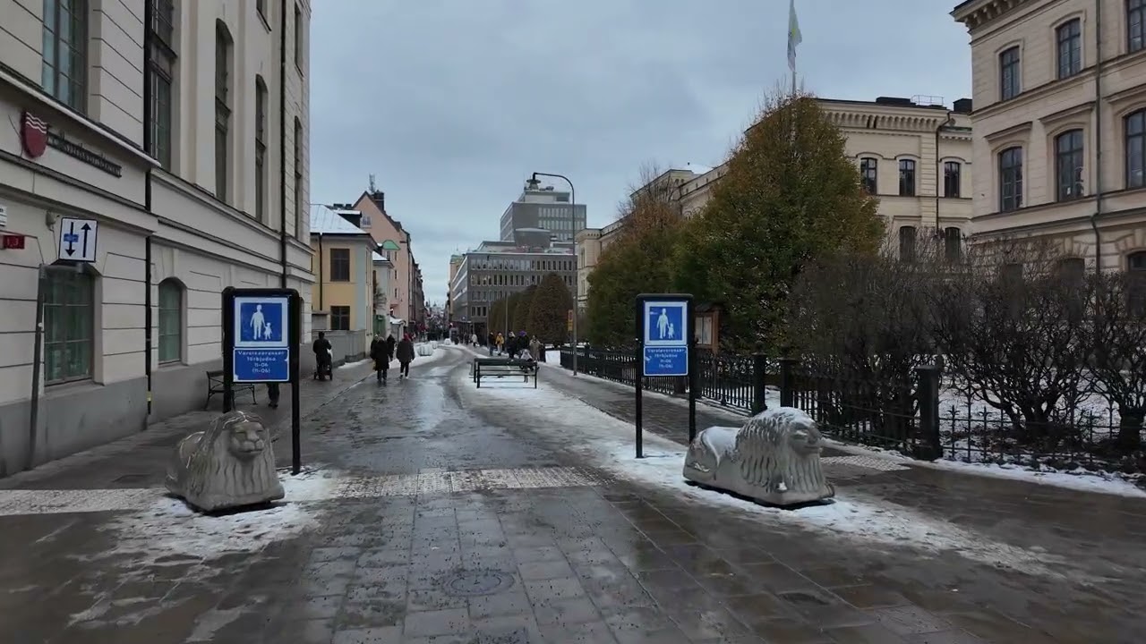 Winter in Stockholm City Centre Winter Walk 🌞💸 | Sweden’s Capital in 4K 🇸🇪  Stockholm UHD