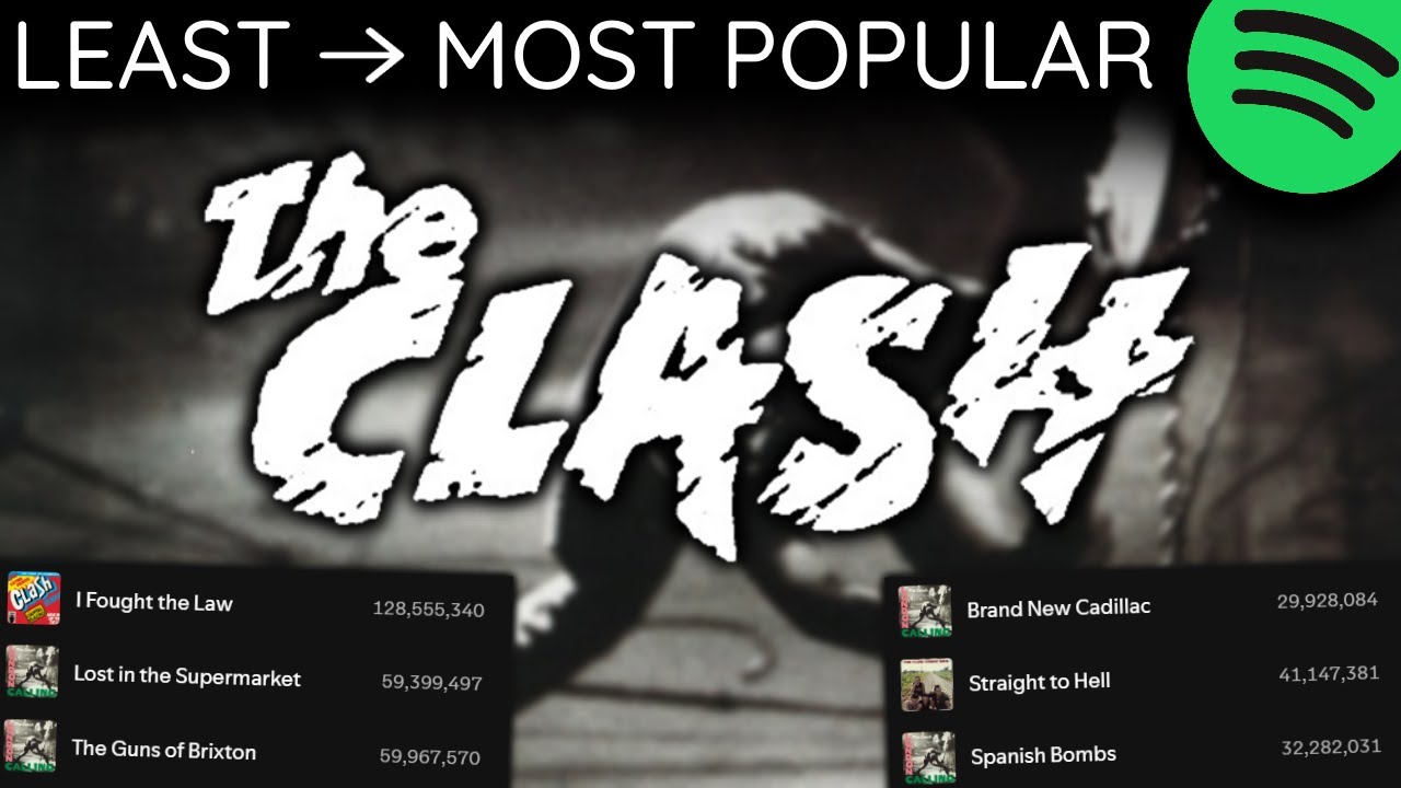 Every THE CLASH Song LEAST TO MOST PLAYED [2024]