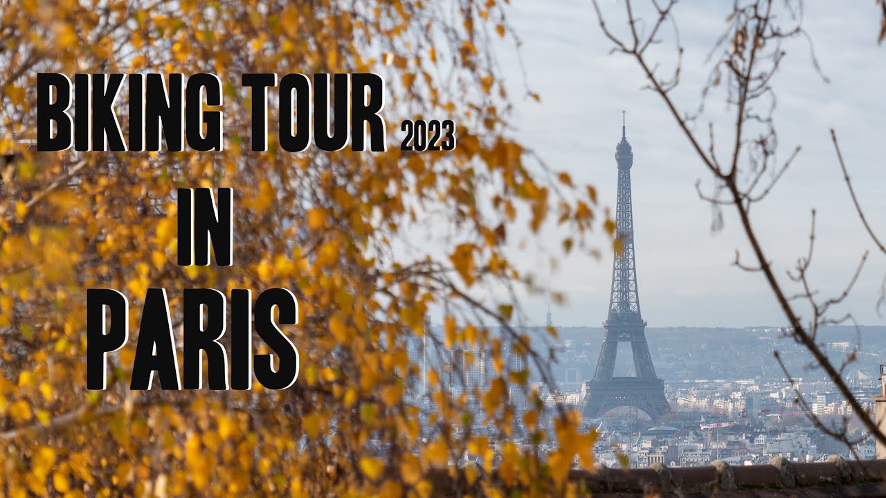 BIKING TOUR in PARIS 4K 2023  - Virtual Cycle Ride In Paris - Opera, Place Vendôme,Tour Eiffel
