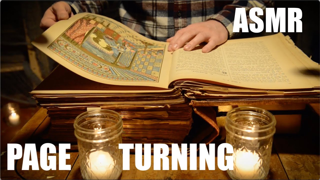 ASMR Page Turning a Bible from 1889 (Page Flipping, Paper Sounds, Tapping) No Talking - Old Book