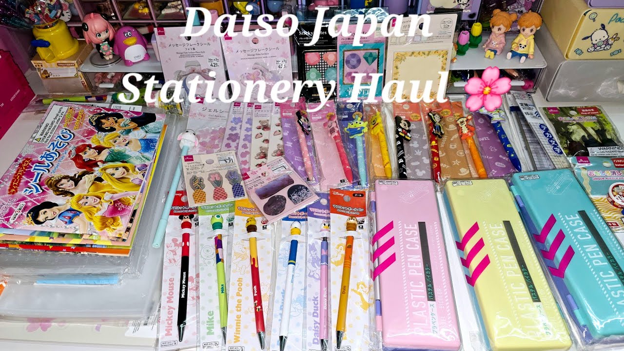 Unboxing huge stationery haul from daiso japan ✨️ 💕🌸 lot of new stationery items 💗