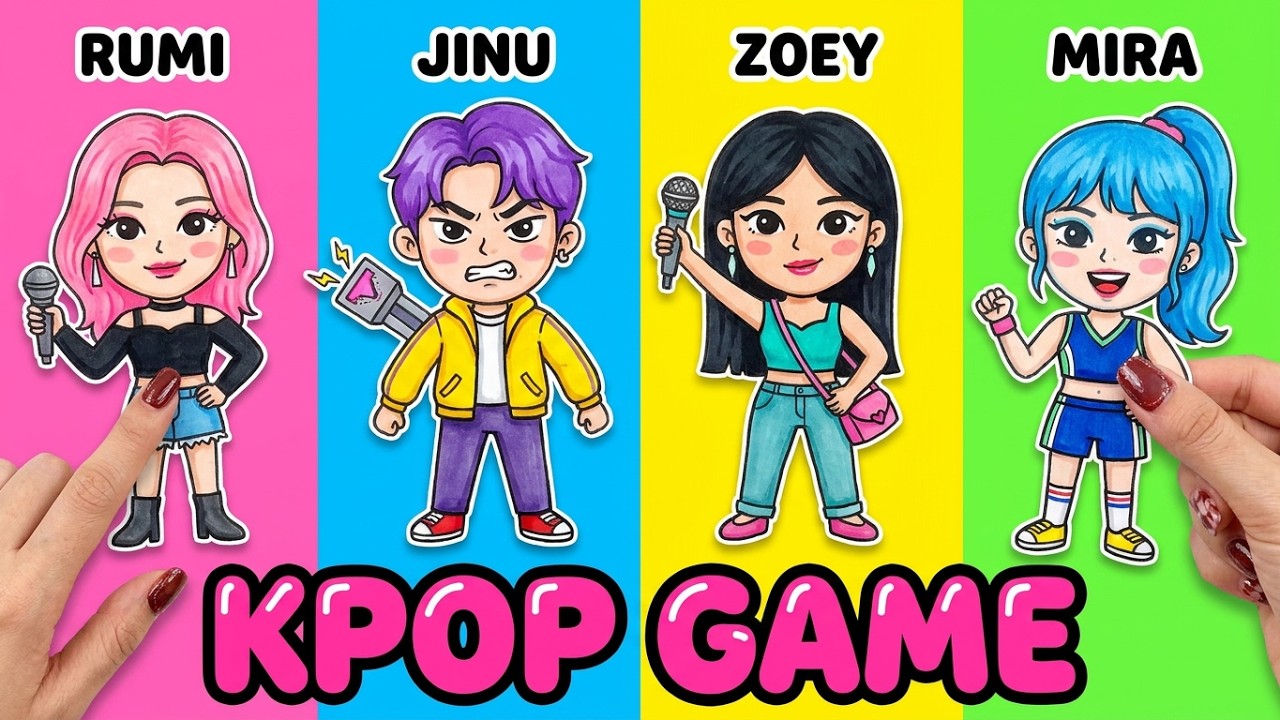 ✨Paper DIY ✨KPOP DEMON HUNTERS Game Book Rumi and Jinu , Zoey , Mira 