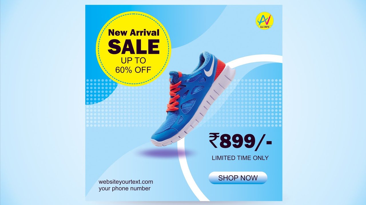 How to make Product Banner Ad design in Coreldraw.... Ani INFO